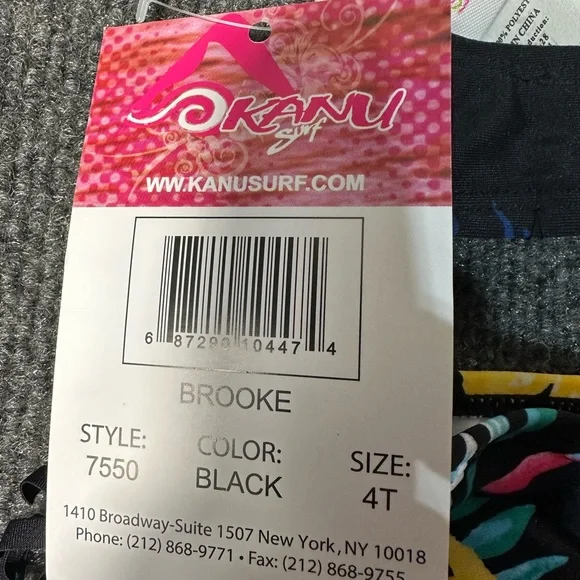 NWT Kanu Surf Girls' Willow 2-Piece Swimsuit Size 4T - Picture 5 of 6